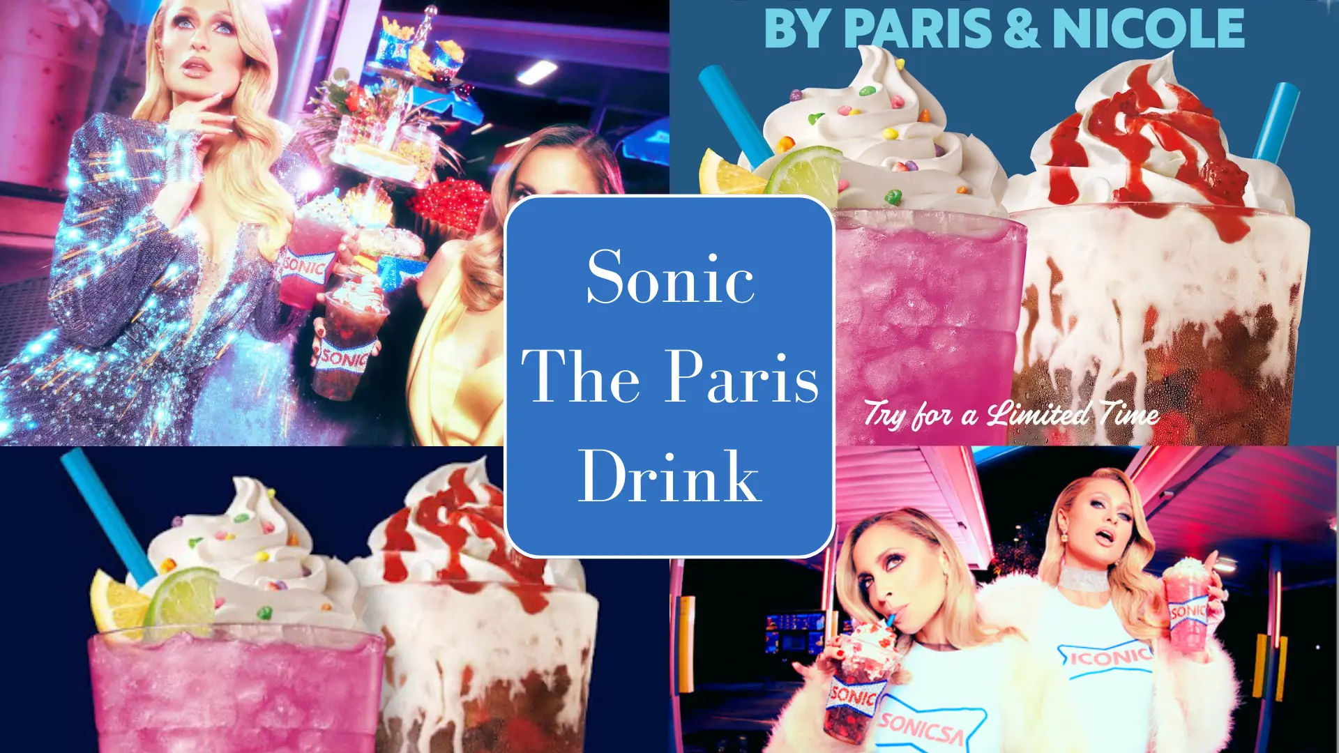 Sonic The Paris Drink. Sonic Iconic drinks The Paris and Nicole